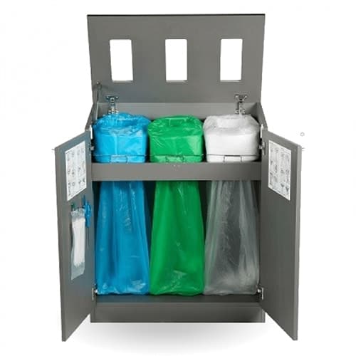 Longopac Multi 3 Waste Bin Cabinet